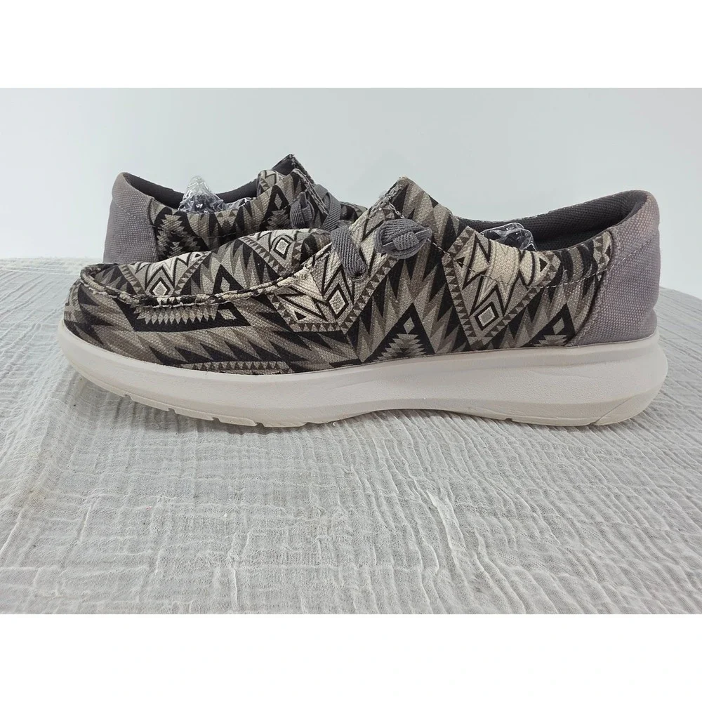 Ariat Hilo Mens Grey Southwestern Geometric Print Loafers 10050946 US 9D